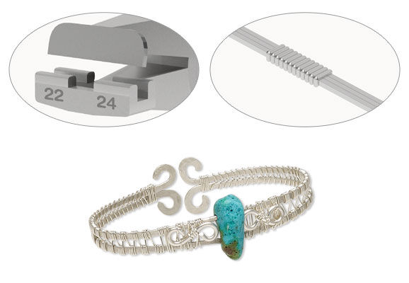 Wire banding tool, banded wire and wireworked ring